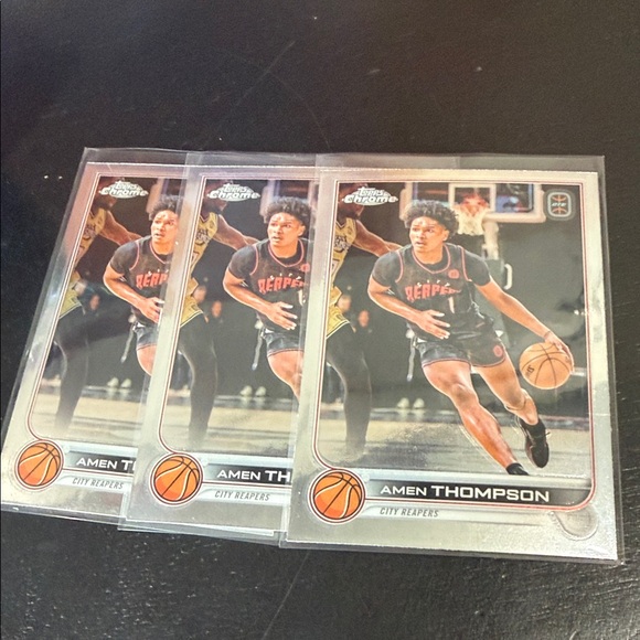 Amen Thompson - Topps Chrome OTE 2022/23 - Lot of (7) Gem Mint 10 - Picture 3 of 12